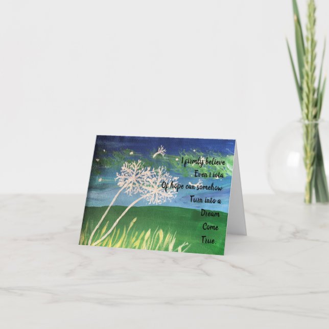 Hoffnung auf einen Traum Karte (Vorderseite)
