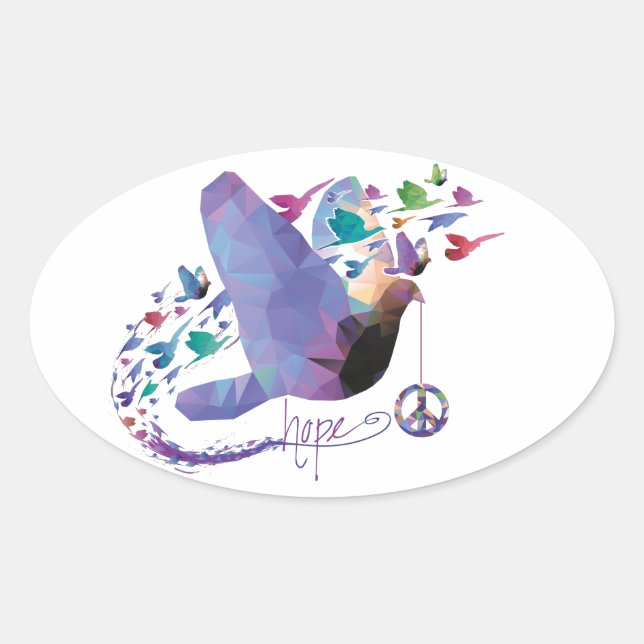 Hoffnung auf Frieden - Sticker (Vorderseite)