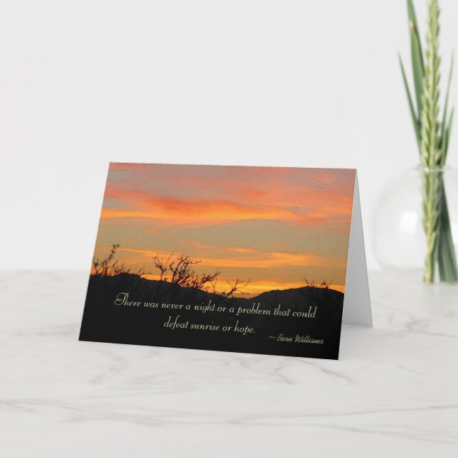 Hoffnung auf Sonnenaufgang - Grußkarte Karte (Vorderseite)