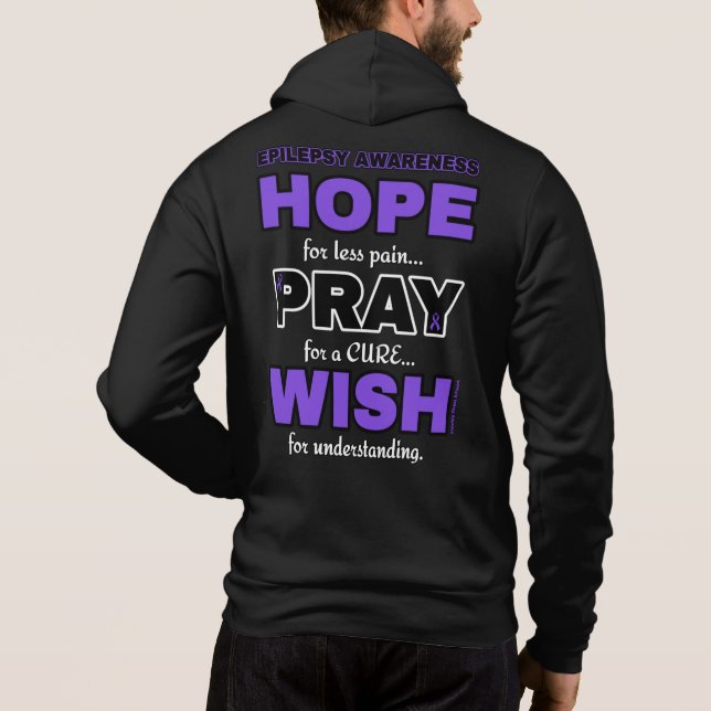 Hoffnung Beten wünscht...Epilepsie Hoodie (Rückseite)