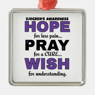 Hoffnung Betet Wish.. Sjogrens Silbernes Ornament