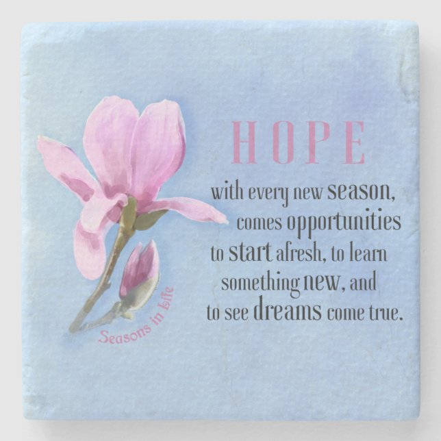 Hoffnung blühen steinuntersetzer (Vorderseite)