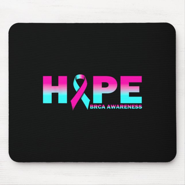 Hoffnung BRCA Bewusstsein Brustkrebs nk Band Mousepad (Vorne)