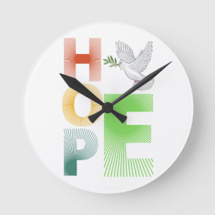 Hoffnung - Christlicher Glaube Inspiration Runde Wanduhr