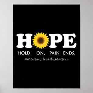 Hoffnung Depression Bewusstsein für psychische Ges Poster