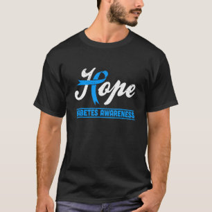 Hoffnung Diabetes-Bewusstseins-Schleife Diabetiker T-Shirt