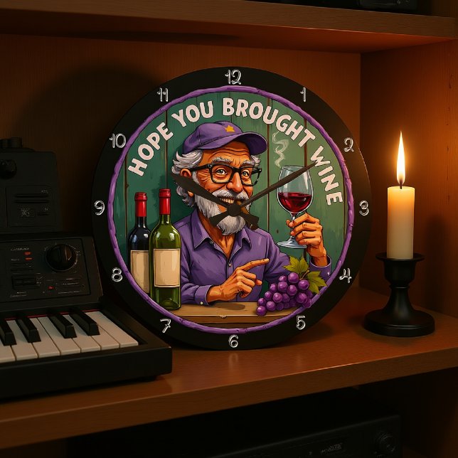 Hoffnung du brachten Wein Alter Mann Große Wanduhr (Von Creator hochgeladen)