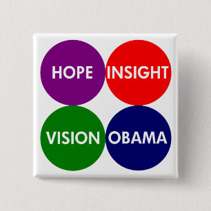 Hoffnung, Einblick, Vision, Obama Button