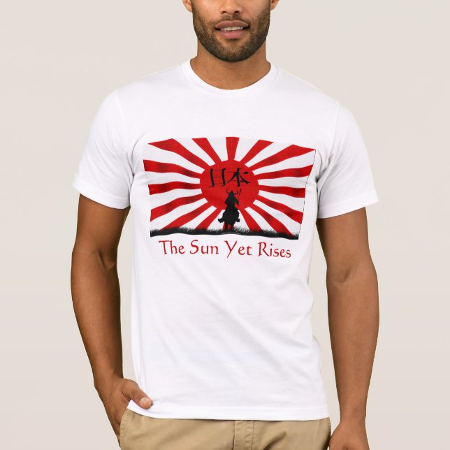 HOFFNUNG für JAPAN Samurai Flag Erdbebenhilfe T-Shirt (Vorderseite)
