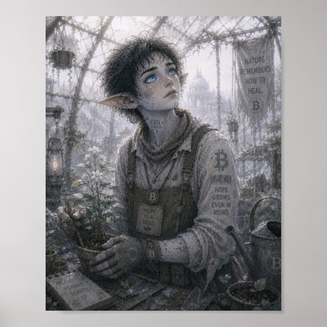 Hoffnung / Gärtner / Glashaus Poster (Vorne)
