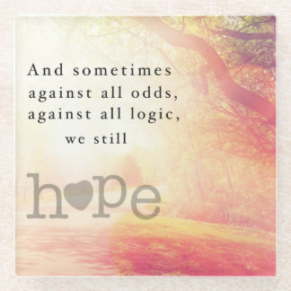 Hoffnung Glasuntersetzer