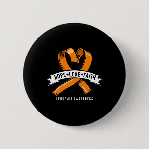 Hoffnung Glaube Liebe Leukämie Blutkrebs-Bewusstse Button