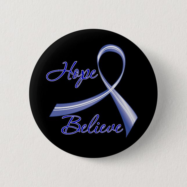 Hoffnung glaubt Colon Cancer Button (Vorderseite)