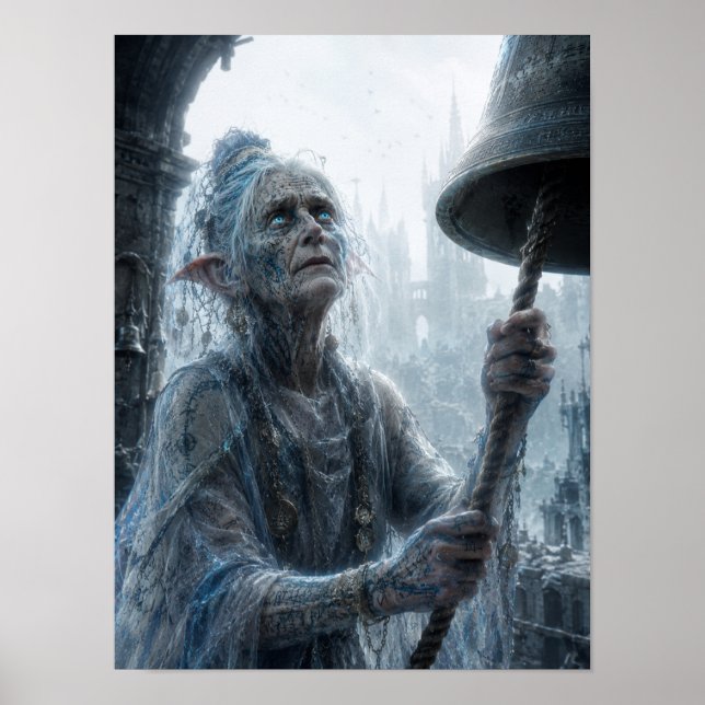 Hoffnung / Glockenläuter / Stille Kathedrale Poster (Vorne)