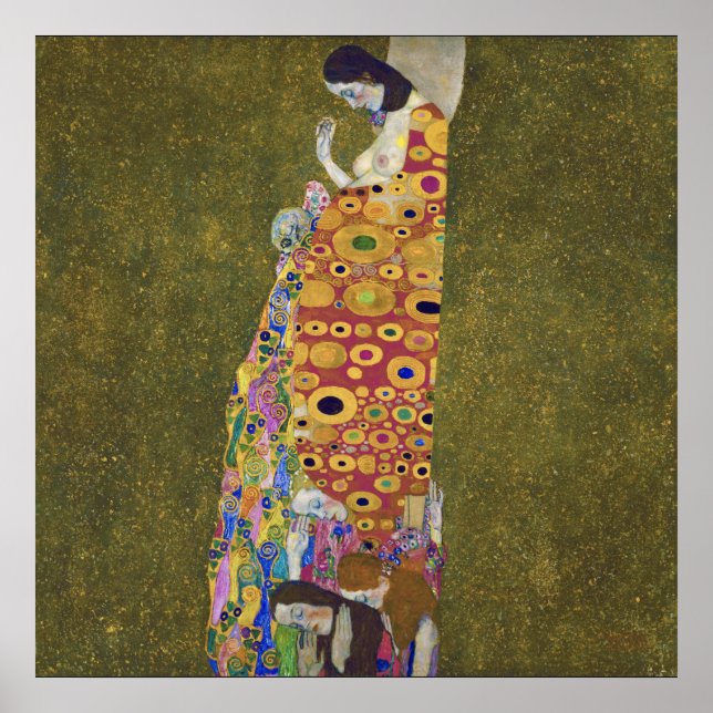 Hoffnung, Gustav Klimt Poster (Vorne)