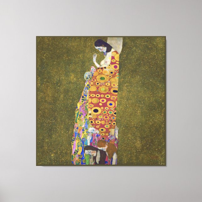 Hoffnung, Gustav Klimt Poster Leinwanddruck (Vorderseite)