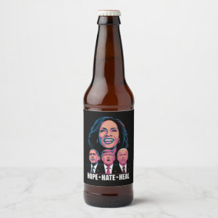 Hoffnung Hass Heilen Erheben Kamala 2024 Bierflaschenetikett