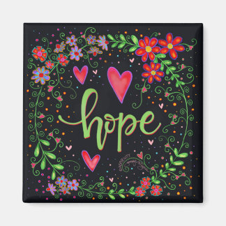 Hoffnung Hübsche Blumenhörer Inspiration Trendy Magnet