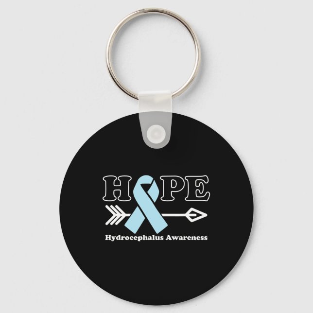 Hoffnung - Hydrocephalus Awareness Light Blue Ribb Schlüsselanhänger (Vorderseite)