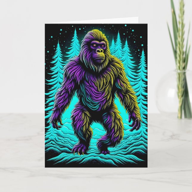 Hoffnung Ihr Geburtstag ist legendärer Bigfoot Karte (Vorderseite)