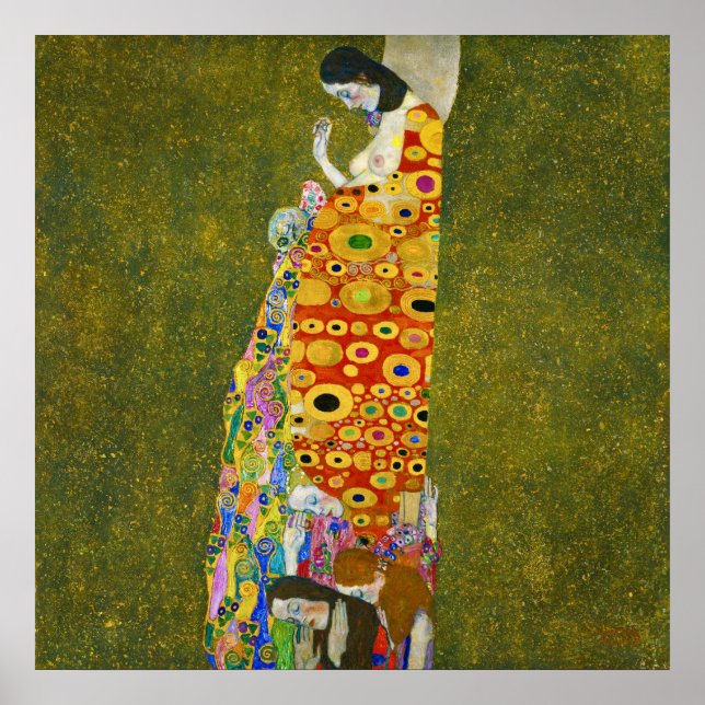 Hoffnung, II — Gustav Klimt (1907-08) Poster (Vorne)