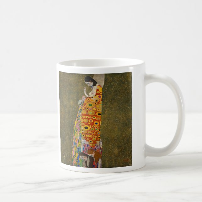 Hoffnung II von Gustav Klimt, Vintager Jugendstil Kaffeetasse (Rechts)
