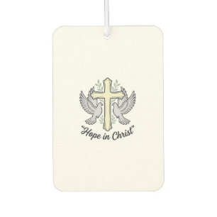 Hoffnung in Christus Taube Kreuz Vintage Christlic Autolufterfrischer