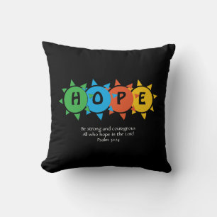 HOFFNUNG IN DER LORD PASSBAREN PSALM 31 Black Kissen