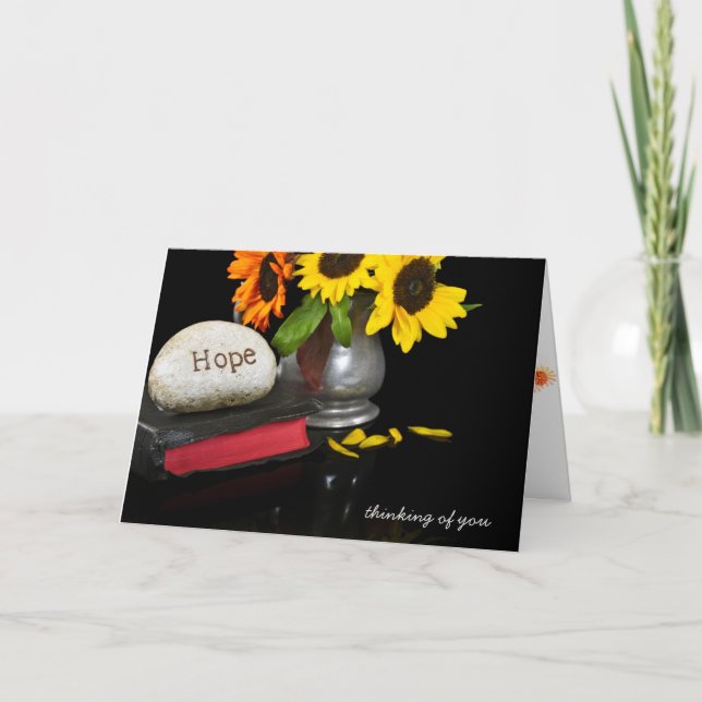 Hoffnung in Stein gemeißelt Karte (Vorderseite)