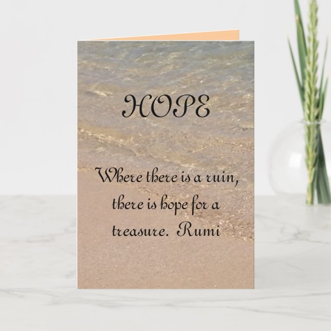 HOFFNUNG Inspirations-Karte Rumi Zitat Hawaii Karte (Vorderseite)
