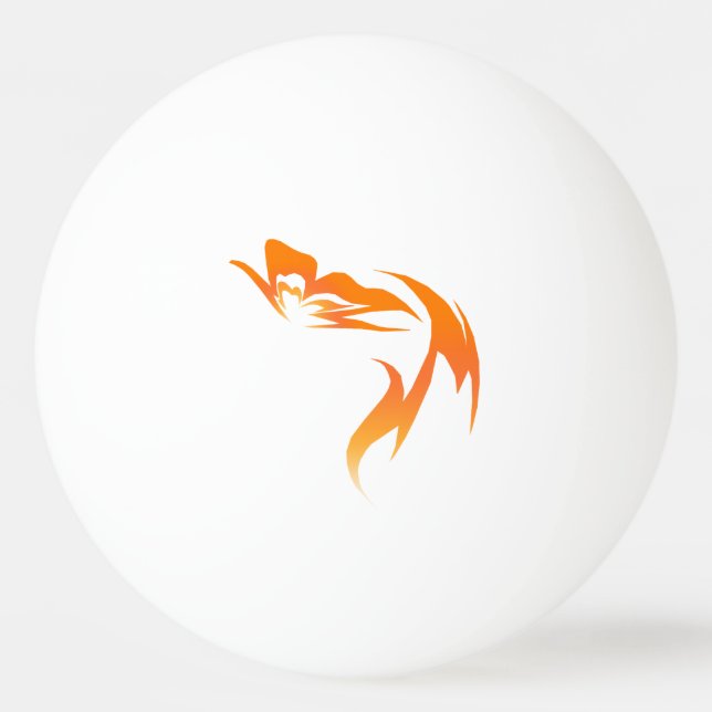 "Hoffnung ist die Flammen-" Schmetterling Tischtennisball (Vorderseite)