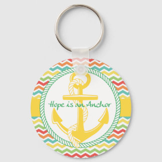 Hoffnung ist ein Anker Nautical Zigzag Schlüsselan Schlüsselanhänger
