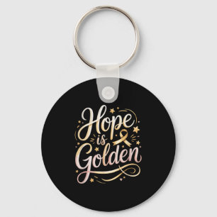 Hoffnung ist golden - Unterstützung von Krebs im K Schlüsselanhänger