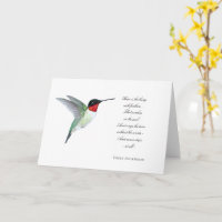 "Hoffnung ist" Hummingbird