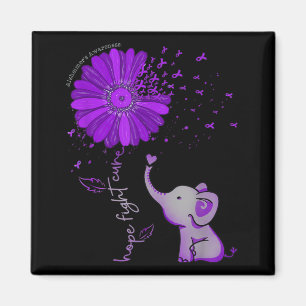 Hoffnung Kämpfen Niedlicher Elefant Alzheimer's Li Magnet