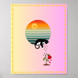Hoffnung - Katzenposter/Sonnenaufgang Poster
