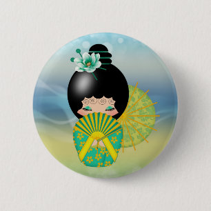 Hoffnung kokeshi Puppen-Button-Abzeichen Button