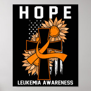 Hoffnung Leukämie-Bewusstsein Leukämie Krebs Motiv Poster