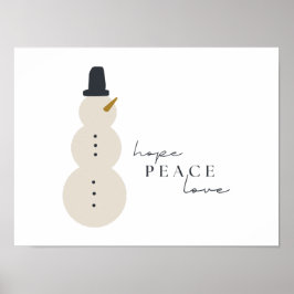 Hoffnung Liebe. Christmas Snowman Prints Posters Poster