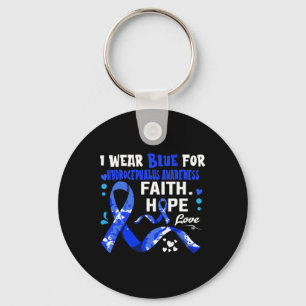 Hoffnung Liebe ich trage Blau für Hydrocephalus Aw Schlüsselanhänger