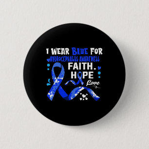 Hoffnung Liebe ich trage Blau für Hydrocephalus Se Button