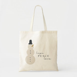 Hoffnung Liebe. Weihnachts-Snowman-Tasche-Taschen Tragetasche