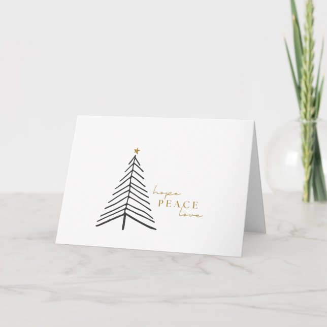 Hoffnung Liebe. Weihnachtsgrußkarten Karte (Vorderseite)