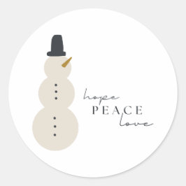 Hoffnung Liebe. Weihnachtssnowman Stickers Labels
