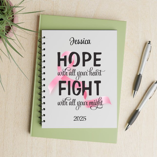 Hoffnung mit all Ihrem Herz Brustkrebs Notizblock (Von Creator hochgeladen)