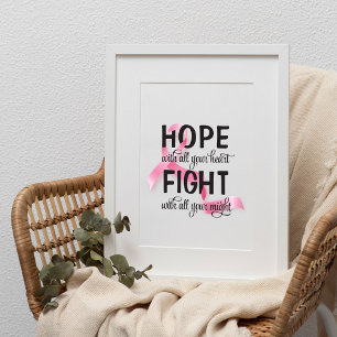 Hoffnung mit all Ihrem Herzkrebs Poster