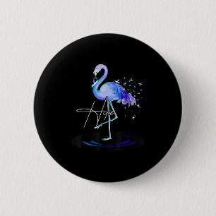 Hoffnung mit Flamingo Suizidprävention Bewusstsein Button