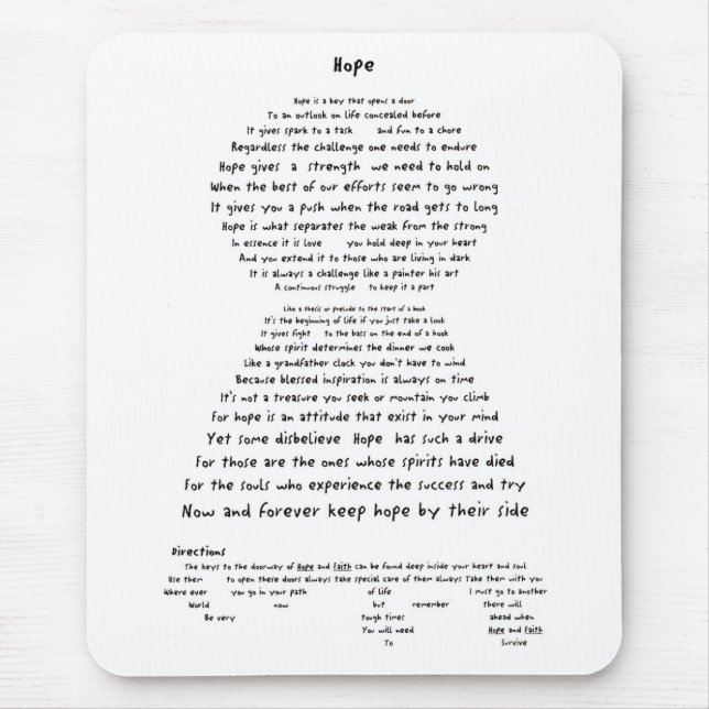 Hoffnung Mousepad (Vorne)