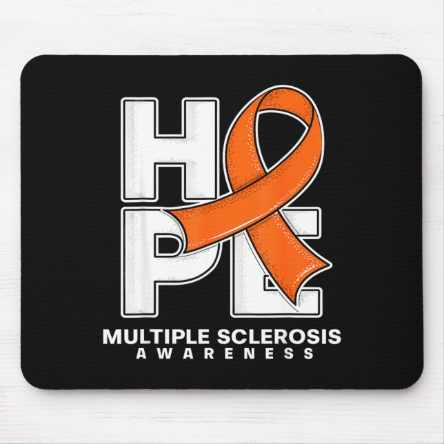 Hoffnung Orange Band Multiple Sklerose Bewusstsein Mousepad (Vorne)