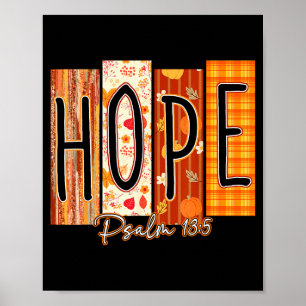 Hoffnung Psalm 13_5 Bibelvers Herbst christliche K Poster